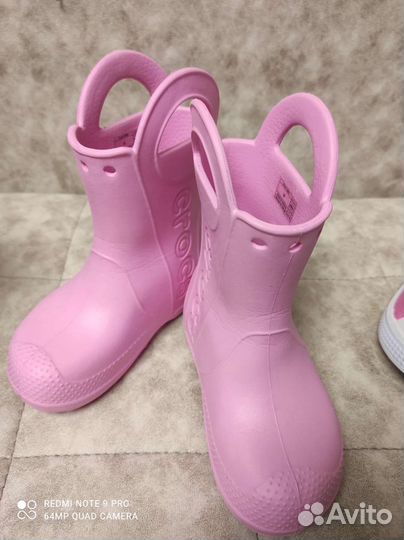 Обувь для девочки 24 25 26 27 сапоги Crocs