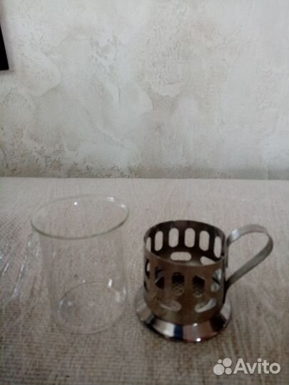 Стакан с подстаканником СССР