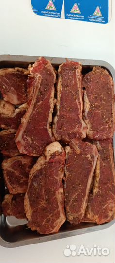 Стейки телятины,конина. Толстый,тонкий край. Халял