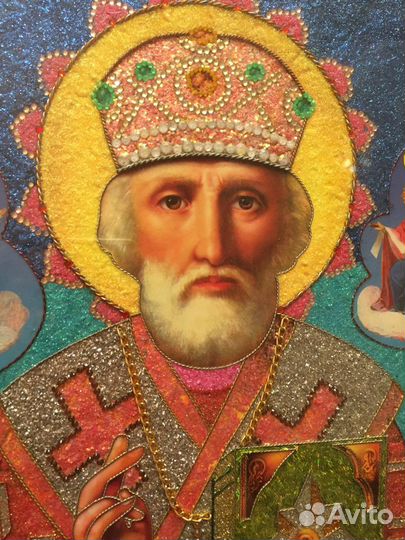 Икона из проволоки и стразов