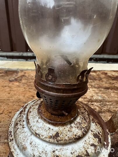 Керосиновая лампа старинная настольная заря мм
