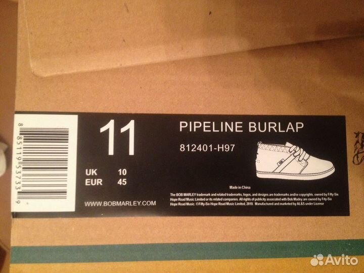 Ботинки Bob Marley Pipeline Chukka