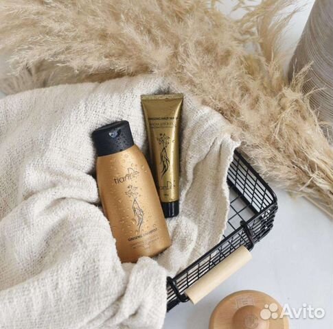 Набор с экстрактом женьшеня:шампунь и маска Tiande