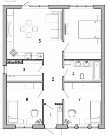 Дом 106 м² на участке 5,5 сот.