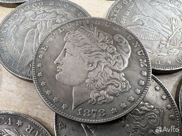 Монета Моргана США 1 доллар 1878 1879