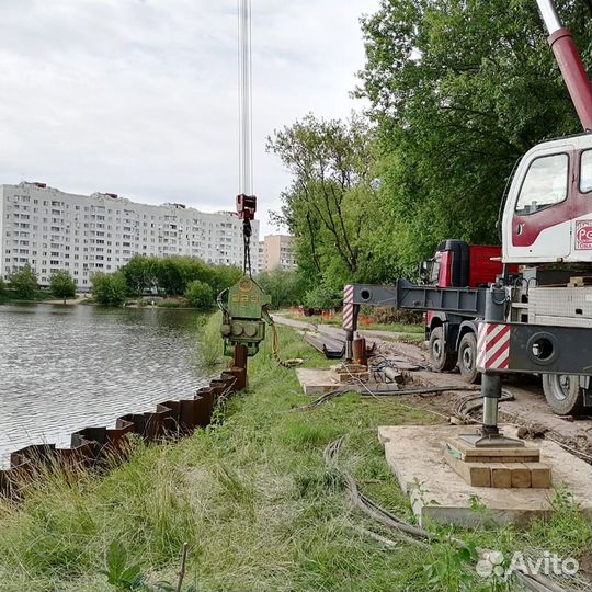 Шпунтовое ограждение котлованов