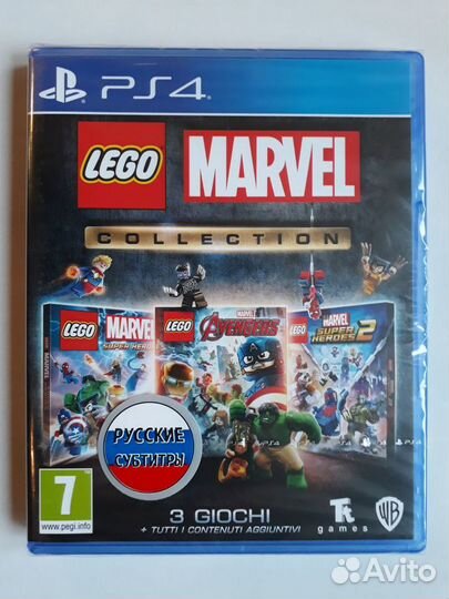 PS4 сборник из 3-х игр Lego Marvel Collect., новый