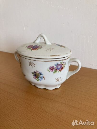 Соусник с крышкой фарфор СССР