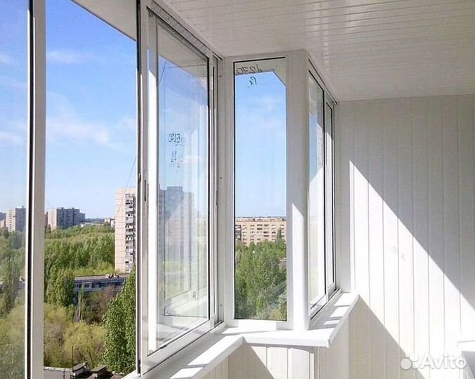 Остекление балконов и лоджий под ключ P2310