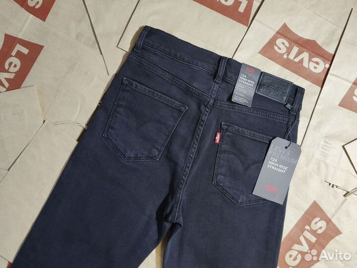 Джинсы Levis 724 Original чёрные W27