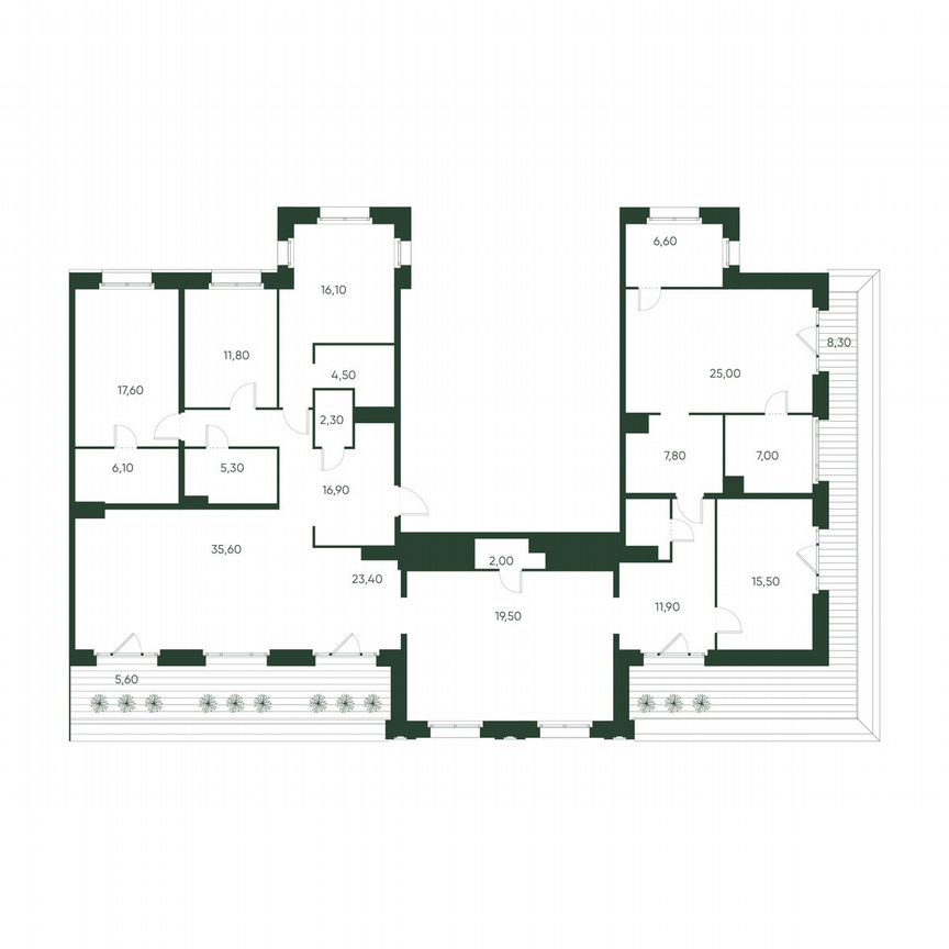 6-к. квартира, 251,3 м², 9/9 эт.