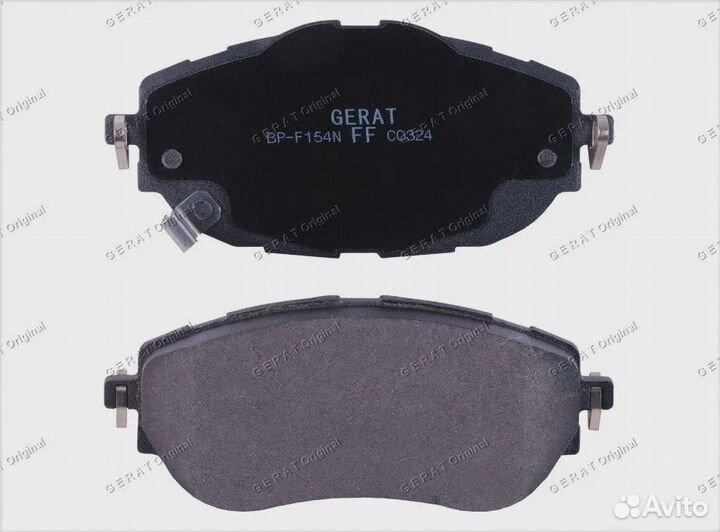 Тормозные колодки Gerat BP-F154N (передние) Normal