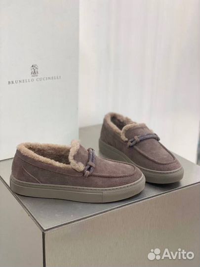 Лоферы Brunello Cucinelli зимние на меху