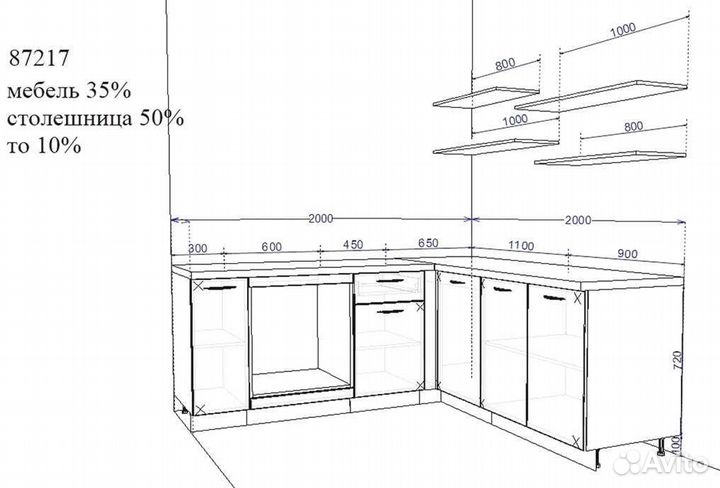 Кухня на заказ по индивидуальным размерам