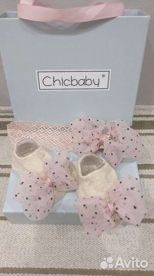 Повязка и носочки для девочки