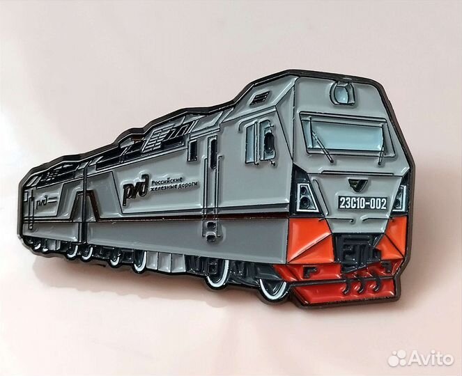 Значки транспорта. Электровоз 23с10. Гранит