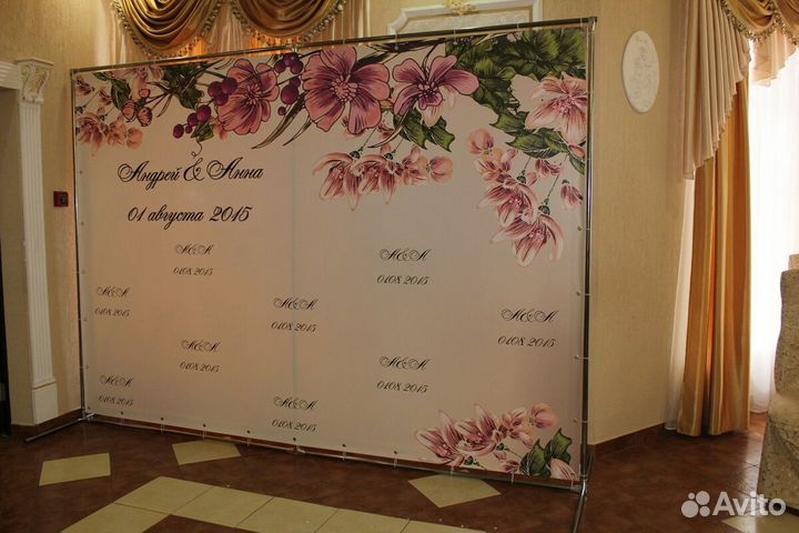 Печать фотозоны, пресс-волла