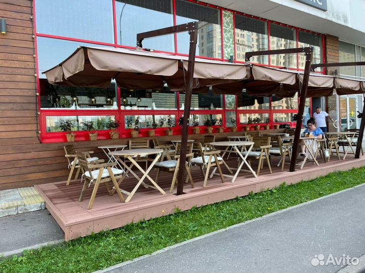 Зонт для кафе. Уличный зонт. Зонт боковой