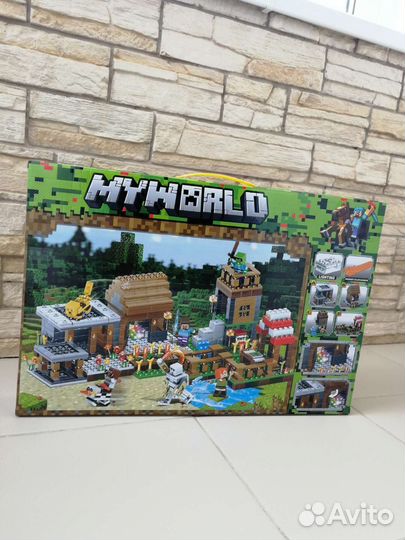 Конструктор minecraft Деревня, аналог lego