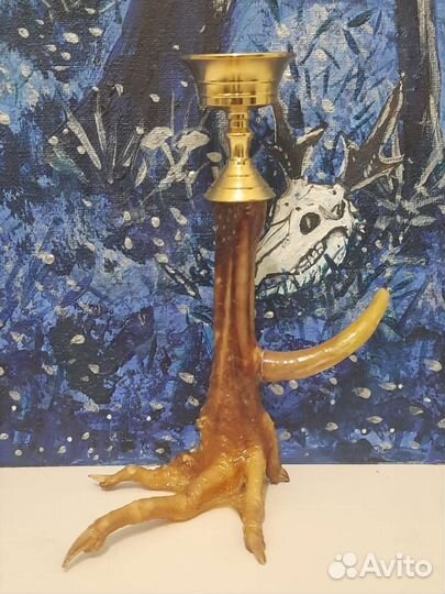 Подсвечник из лапы петуха