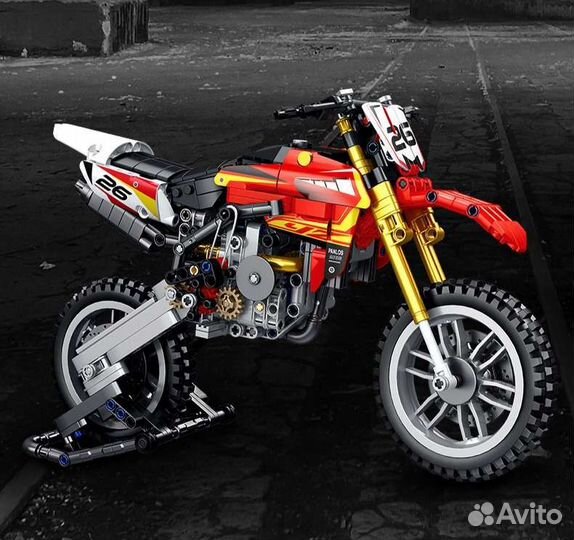 Лего Техник Кроссовый Мотоцикл (Новый, 735 дет)