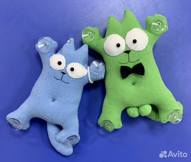 Авто Кот, игрушка с присосками для крепления на ст