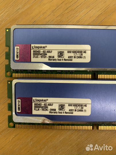 Озу hyperX 2по4gb