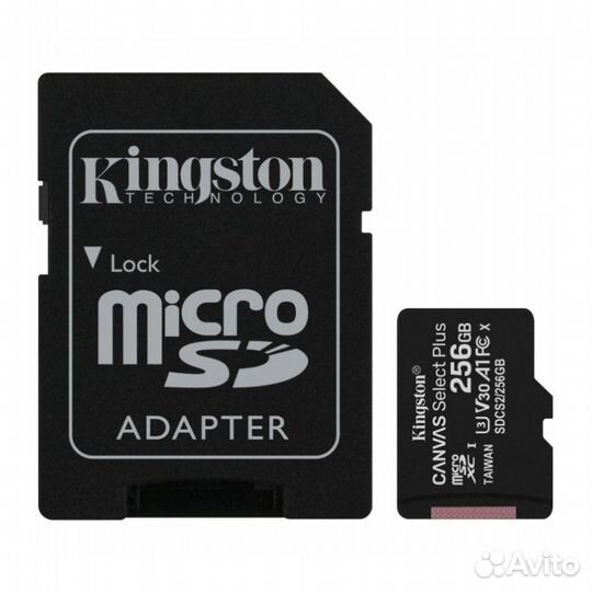 Карта памяти micro sdxc 256Gb Kingston Canvas Sele