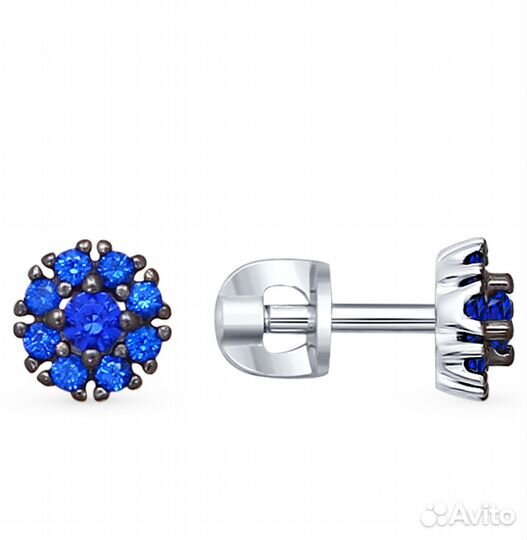 Серебряные серьги, кольцо, цепь