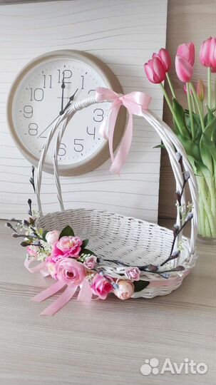 Пасхальные корзины с декором
