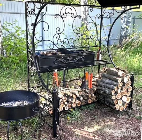Мангал С печкой под казан