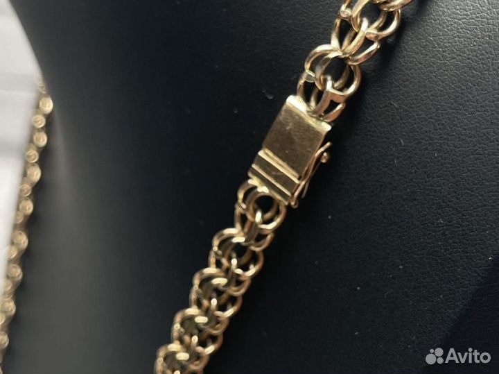 Золотая цепь 585 пробы массой 61.5 грамма (64см)