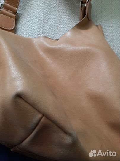 Сумка натуральная кожа бежевая