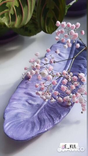 Декоративное перо Гипс