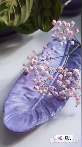 Декоративное перо Гипс