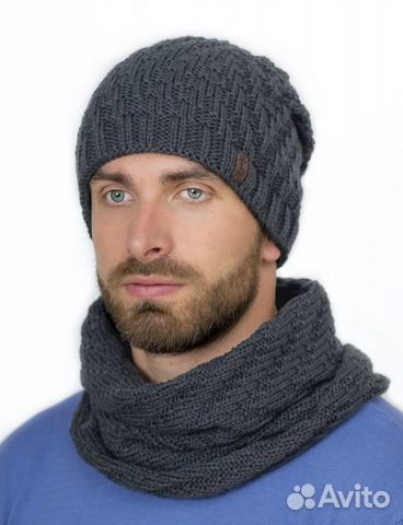 Комплект шапка снуд шерсть