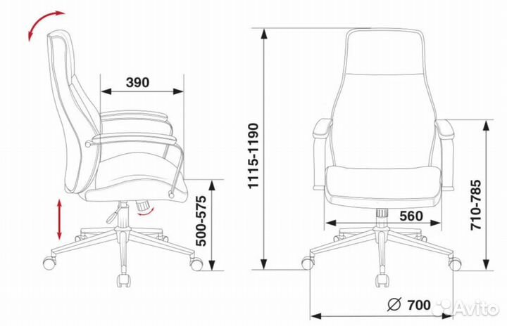 Кресло руководителя Бюрократ T-703SL молочный (T-7