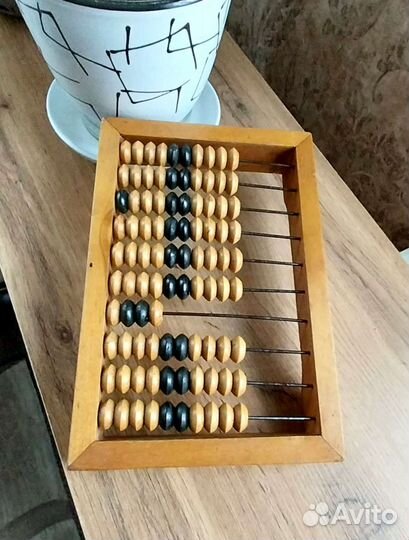 Счеты деревянные СССР 15 на 22см