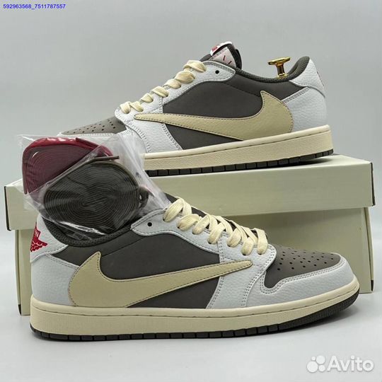 Кроссовки великаны Travis Scott Air Jordan 1 Low