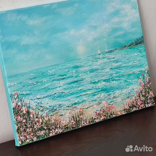 Картина маслом на холсте морской пейзаж
