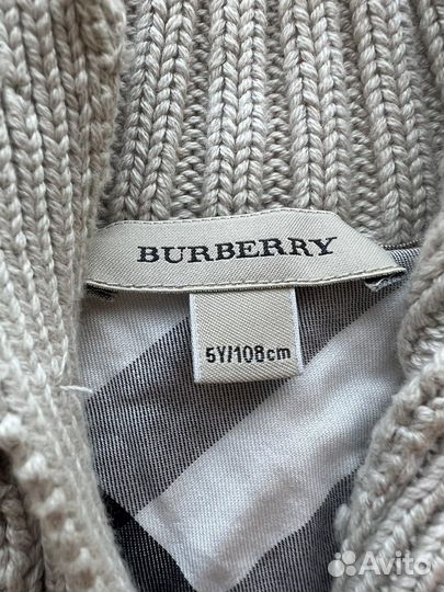 Вязаный свитер детский burberry