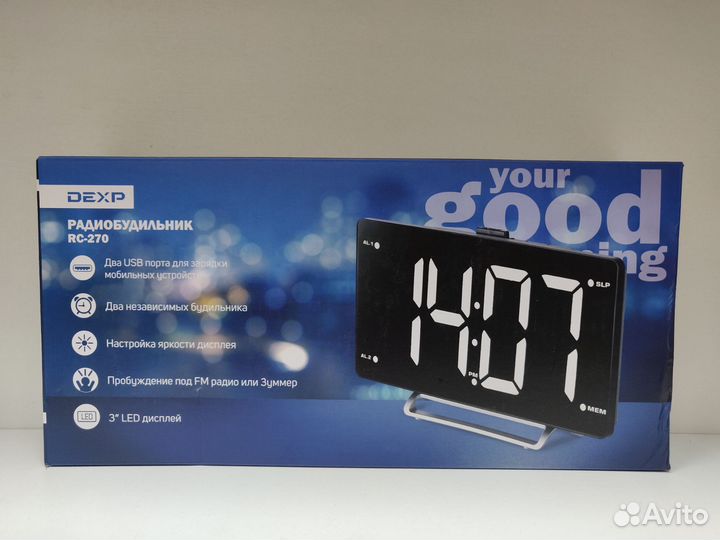 Радио-будильник Bluetooth колонка