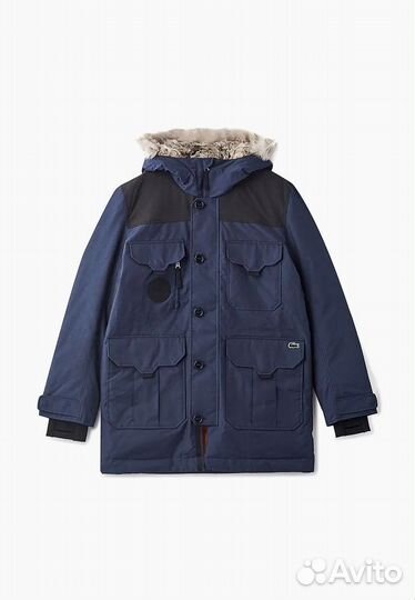 Парка Lacoste Live Fur Hooded - Blue & Black