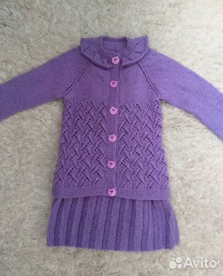 Детский вязаный комплект