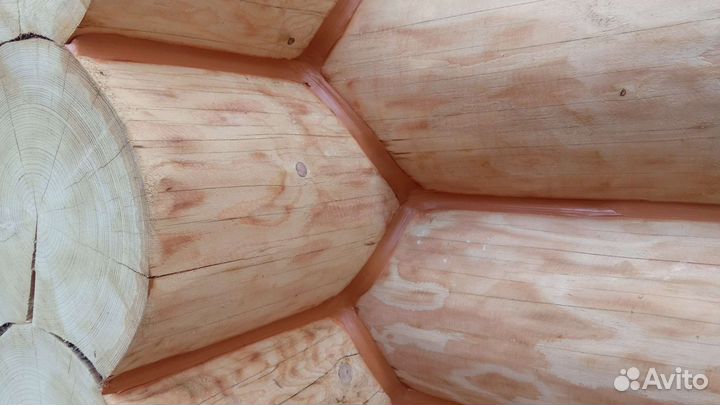 Герметизация срубов/Тёплый шов/покраска/шлифовка