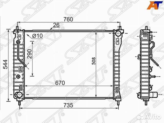 Радиатор охлаждения двигателя SG-CH0004 Daewoo win