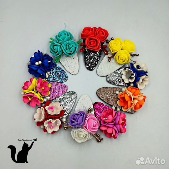 Заколочки с цветами под заказ