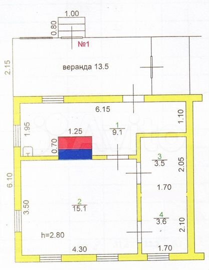 2-к. квартира, 45 м², 1/1 эт.