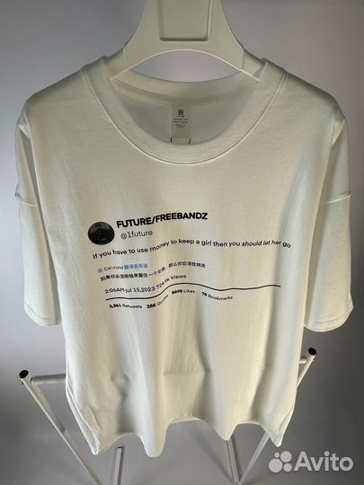 Футболка future Tweet katmou (Белая)