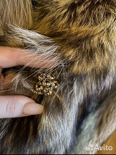 Шуба из меха енота